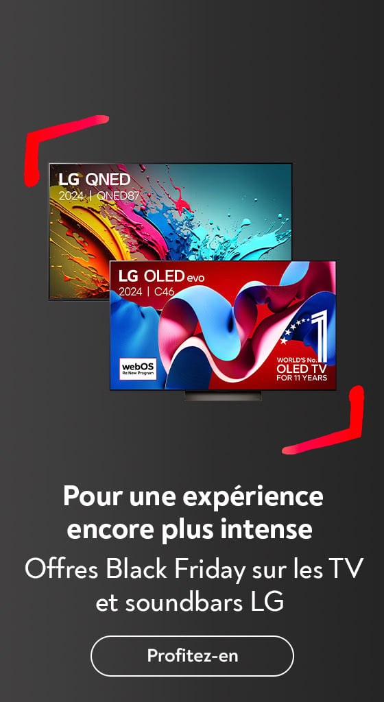 Offres Black Friday sur les TV et soundbars LG 