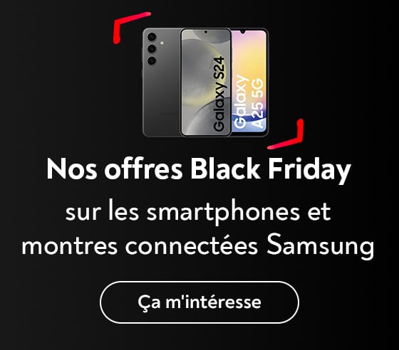 Nos offres Black Friday sur les smartphones et montres connectes Samsung