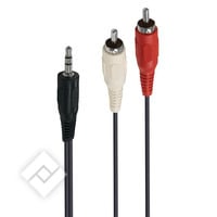 ACCSUP JACK 3.5/2XRCA 1.5M MALE