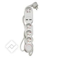 ACCSUP MULTIPLUG X4 +2USB +SW