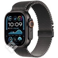 APPLE Watch Ultra 2 GPS + Cellular 49mm Botier en titane noir , Bracelet Milanais en titane noir - S