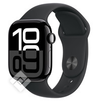 APPLE Watch Series 10 GPS + Cellular 42mm Jet Black Aluminium Case with Black Sport Band - M/L