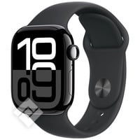 APPLE Watch Series 10 GPS 42mm Botier en aluminium noir de jais , Bracelet Sport noir - S/M