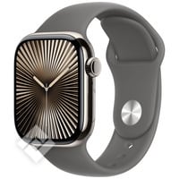 APPLE Watch Series 10 GPS + Cellular 42mm Botier en titane naturel , Bracelet Sport gris minral - S/M