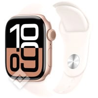 APPLE Watch Series 10 GPS + Cellular 42mm Botier en aluminium or rose , Bracelet Sport rose tendre - S/M