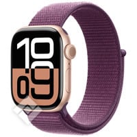 APPLE Watch Series 10 GPS + Cellular 42mm Rose Gold Aluminium Case with Plum Sport Loop