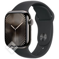 APPLE Watch Series 10 GPS + Cellular 42mm Botier en titane ardoise , Bracelet Sport noir - M/L