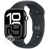 APPLE Watch Series 10 GPS 46mm Botier en aluminium noir de jais , Bracelet Sport noir - S/M