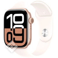 APPLE Watch Series 10 GPS + Cellular 46mm Rose Gold Aluminium Case with Light Blush Sport Band - S/M