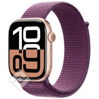 APPLE Watch Series 10 GPS + Cellular 46mm Rose Gold Aluminium Case with Plum Sport Loop