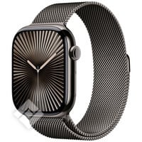 APPLE Watch Series 10 GPS + Cellular 46mm Botier en titane ardoise , Bracelet Milanais ardoise - S/M