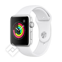 APPLE WATCH SERIES 3 2018 GPS 42MM SILVER ALUMINUM CASE WHITE SPORT BAND