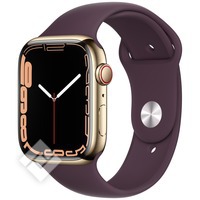 APPLE WATCH SERIES 7 GPS + CELLULAR 45MM GOLD STAINLESS STEEL CASE WITH DARK CHERRY SPORT BAND REGULAR