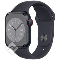 APPLE  WATCH SERIES 8 GPS + CELLULAR 41MM MIDNIGHT ALUMINIUM CASE WITH MIDNIGHT SPORT BAND - REGULAR