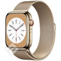 APPLE  WATCH SERIES 8 GPS + CELLULAR 45MM GOLD STAINLESS STEEL CASE WITH GOLD MILANESE LOOP