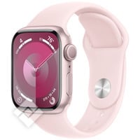 APPLE  WATCH SERIES 9 GPS 41MM PINK ALUMINIUM CASE WITH LIGHT PINK SPORT BAND - S/M