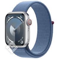 APPLE  WATCH SERIES9 GPS + CELLULAR 41MM SILVER ALUMINIUM CASE WITH WINTER BLUE SPORT LOOP