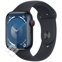 APPLE  WATCH SERIES9 GPS + CELLULAR 45MM MIDNIGHT ALUMINIUM CASE WITH MIDNIGHT SPORT BAND - M/L