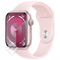 APPLE  WATCH SERIES 9 GPS 45MM PINK ALUMINIUM CASE WITH LIGHT PINK SPORT BAND - M/L