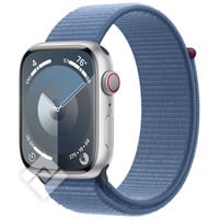 APPLE  WATCH SERIES9 GPS + CELLULAR 45MM SILVER ALUMINIUM CASE WITH WINTER BLUE SPORT LOOP