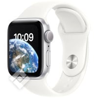 APPLE WATCH SE 22 GPS 40MM SILVER ALUMINIUM CASE WITH WHITE SPORT BAND - REGULAR