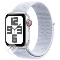 APPLE Watch SE GPS + Cellular 40mm Silver Aluminium Case with Blue Cloud Sport Loop