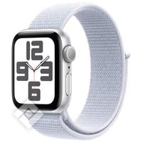 APPLE Watch SE GPS 40mm Botier en aluminium argent , Boucle Sport nue bleue