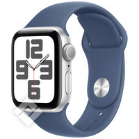 APPLE Watch SE GPS 40mm Botier en aluminium argent , Bracelet Sport denim - S/M