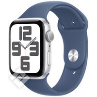 APPLE Watch SE GPS 44mm Silver Aluminium Case with Denim Sport Band - S/M