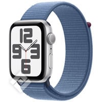 APPLE  WATCH SE GPS 44MM SILVER ALUMINIUM CASE WITH WINTER BLUE SPORT LOOP