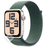 APPLE Watch SE GPS 44mm Starlight Aluminium Case , Boucle Sport vert lacustre