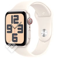 APPLE Watch SE GPS + Cellular 44mm Starlight Aluminium Case , Bracelet Sport lumire stellaire - M/L