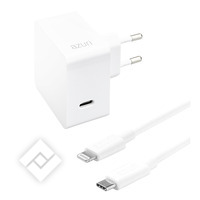 AZURI PD-QC CHARGER 18W USB-C +   USB-C TO LIGHTENING CABLE