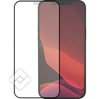 AZURI TEMPERED GLASS FLATT RINOX ARMOR - ZWART FRAME - IPHONE 12 / 12 PRO