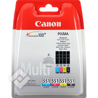 CANON CLI 551 BLACK + 3 COLORS PACK