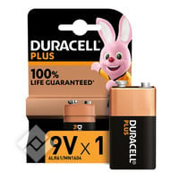 DURACELL PLUS 100% 9V 6LR61 X1