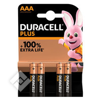 DURACELL PLUS 100% AAA LR03 X4