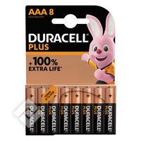 DURACELL PLUS 100% AAA LR03 X8