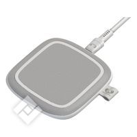 FRESH N REBEL BASE - 10W WIRELESS CHARGING PAD + EU POWER ADAPTER 18W - ICE GREY