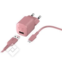 FRESH N REBEL CHARGER+LIGHTN CABLE PINK