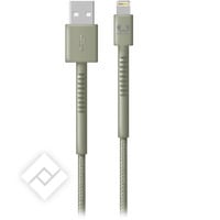 FRESH N REBEL USB - APPLE LIGHTNING CABLE 2M DRIED GREEN