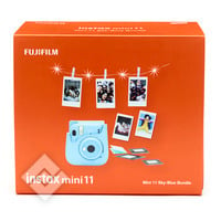 FUJIFILM INSTAX MINI 11 BLUE + CASE + FILMS X10 + STICKERS + LED LIGHTS