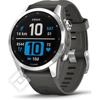 GARMIN FENIX 7S PRO SOLAR GLASS SILVER WITH GRAPHITE BAND