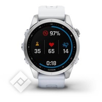 GARMIN FENIX 7S STAINLESS STEEL WHITESTONE BAND