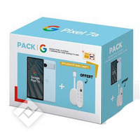 GOOGLE PACK PIXEL 7A 128GO BLEU OCAN 5G + CHROMECAST GOOGLE TV HD BLANC