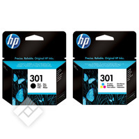 HP 301 PACK BLACK + 3 COLORS