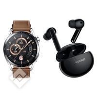 HUAWEI GT3 46MM BROWN LEATHER + FREEDBUDS 4I