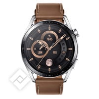 HUAWEI  GT3 46MM STAINLESS STEEL/BROWN LEATHER STRAP