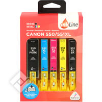 INKLINE CANON 550 XL + 551 XL (5 PACK)