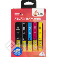 INKLINE CANON 580XXL/581XL 5 PACK